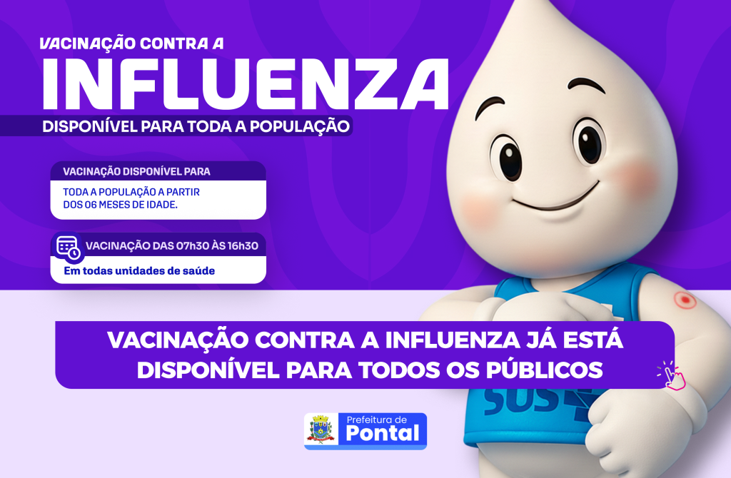 💉 Vacinação contra a Influenza liberada para toda a população!