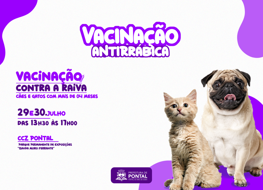 🐶🐱 VACINAÇÃO ANTIRRÁBICA EM PONTAL💉