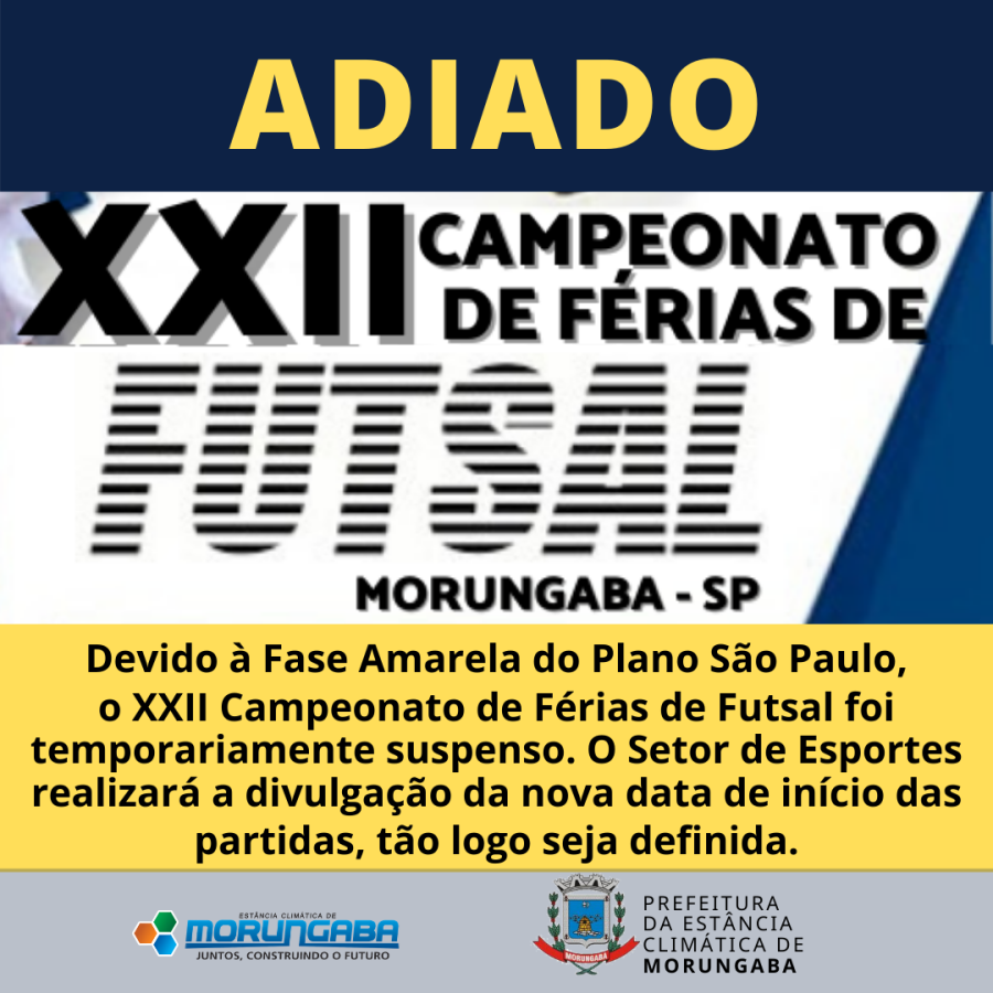 Adiado Campeonato de Férias de Futsal