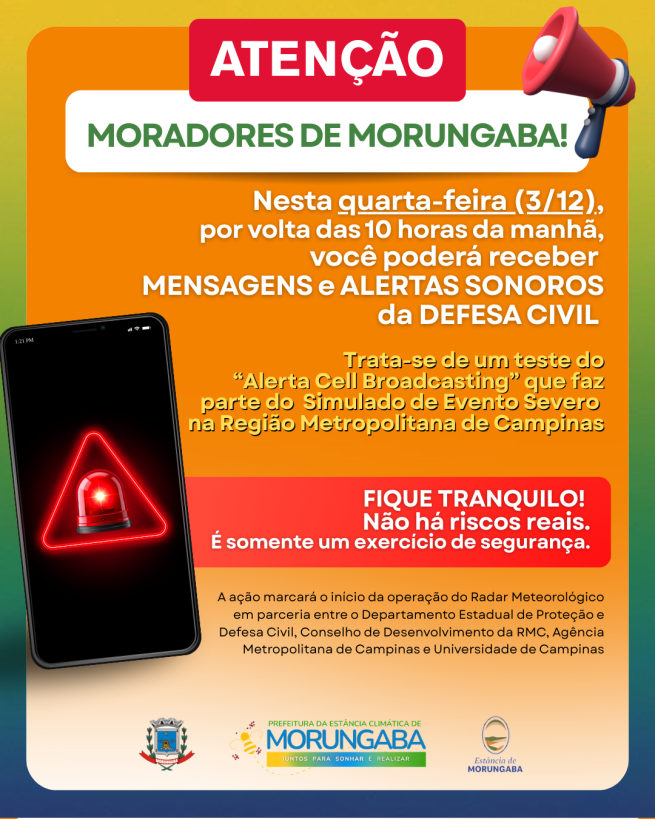 Atenção, moradores de Morungaba