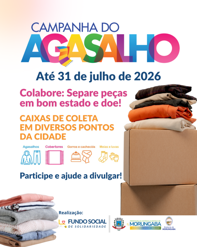 É HORA DE AQUECER O CORAÇÃO: SEPARE SUAS DOAÇÕES!