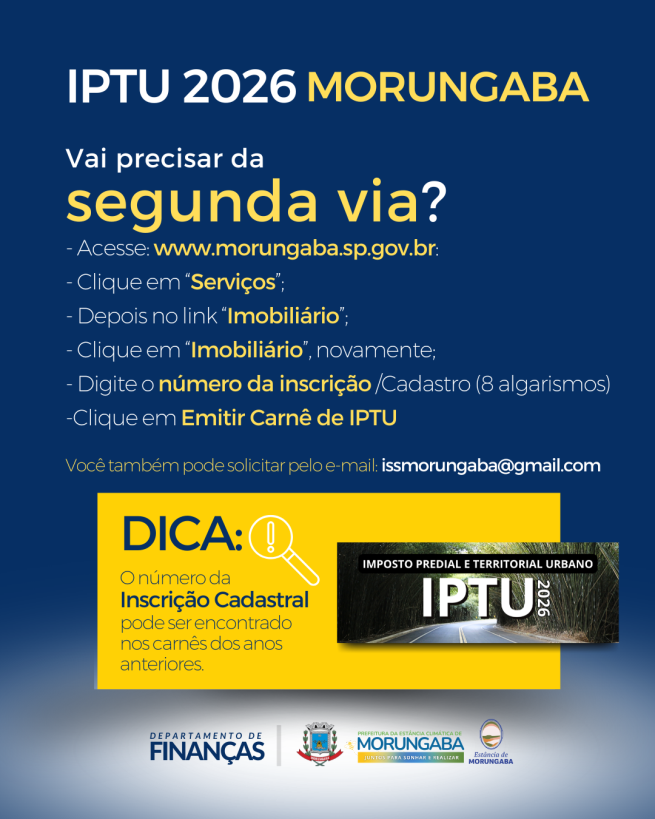 IPTU 2026: FACILIDADE E TRANSPARÊNCIA NA ESTÂNCIA DE MORUNGABA