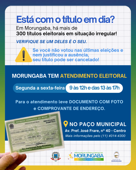 Você está com o título em dia?