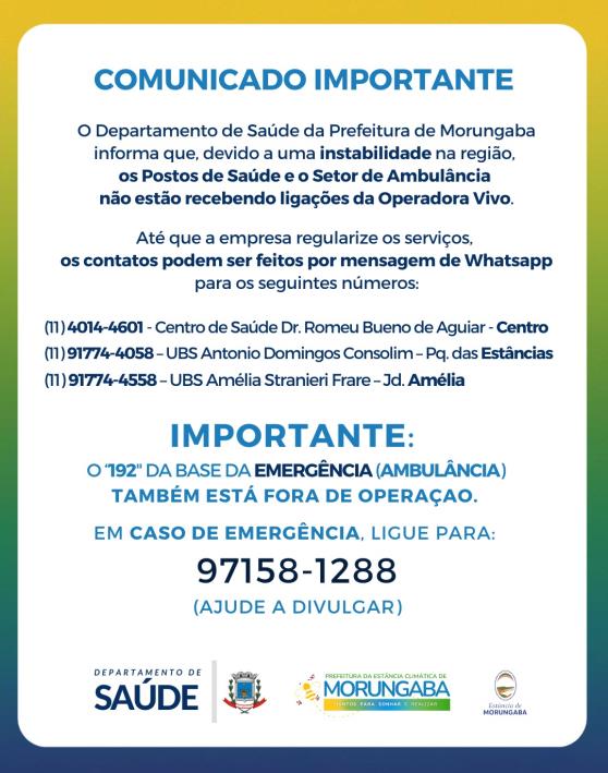 Comunicado importante