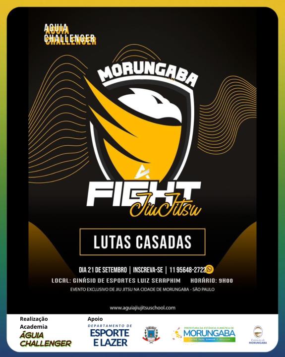 Morungaba Fight Jiu-Jitsu - lutas casadas - com inscrições abertas