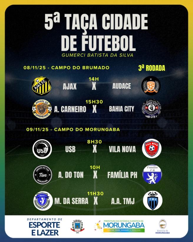 FINAL DE SEMANA DE MUITO FUTEBOL EM MORUNGABA!