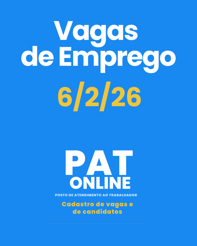 VAGAS DE EMPREGO - 6/2/2026