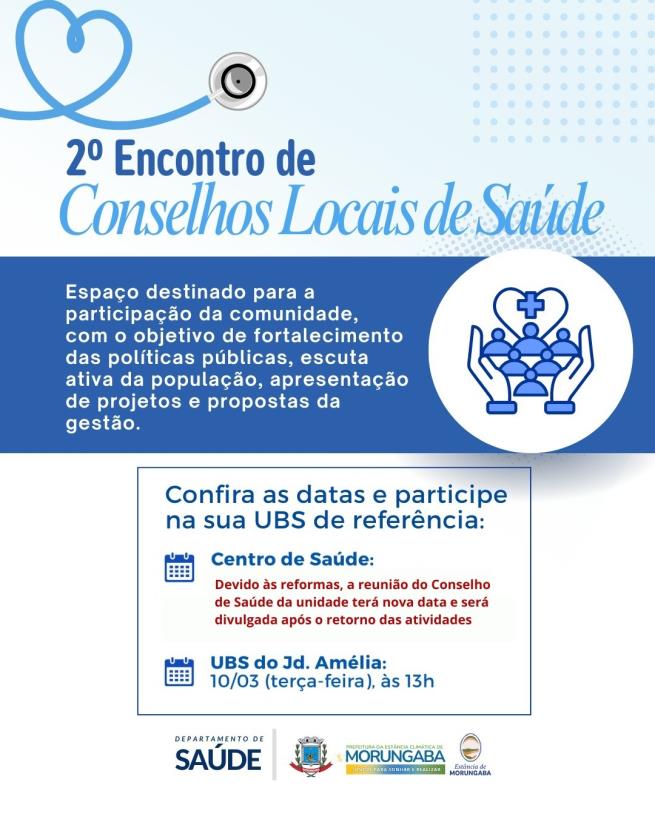 SUA VOZ CONSTRÓI A NOSSA SAÚDE!