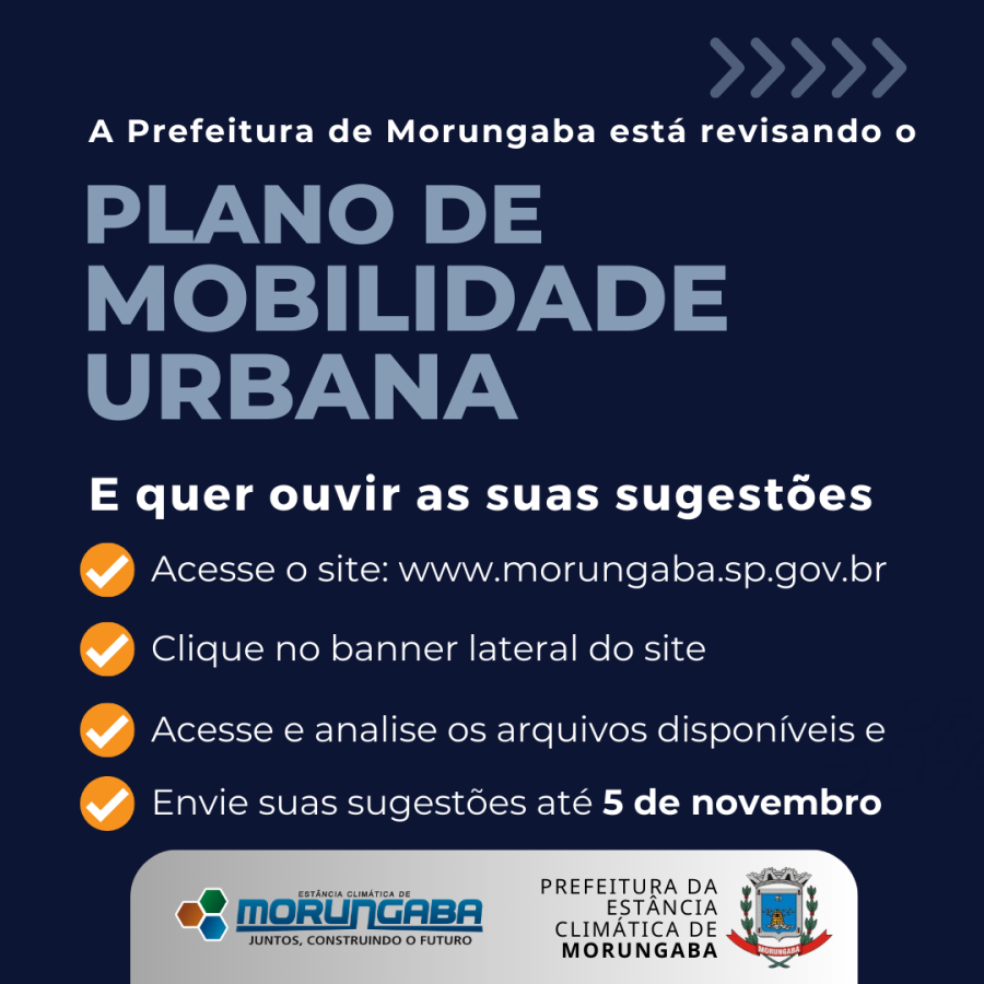 População pode participar da revisão do Plano de Mobilidade Urbana