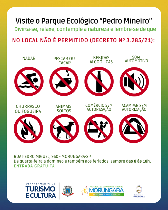 VISITE O PARQUE ECOLÓGICO “PEDRO MINEIRO”