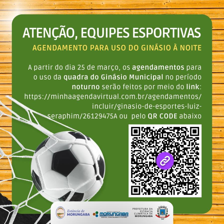 Atenção, equipes esportivas: agendamento para uso do ginásio à noite