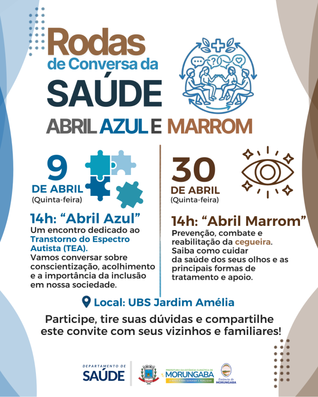 RODAS DE CONVERSA: ABRIL AZUL E ABRIL MARROM