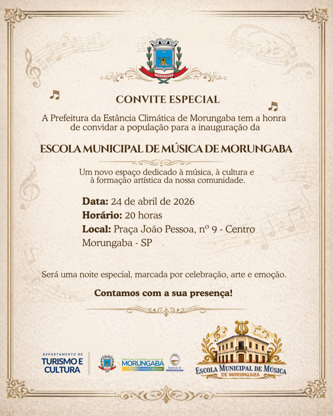 MORUNGABA GANHA SUA PRIMEIRA ESCOLA MUNICIPAL DE MÚSICA!
