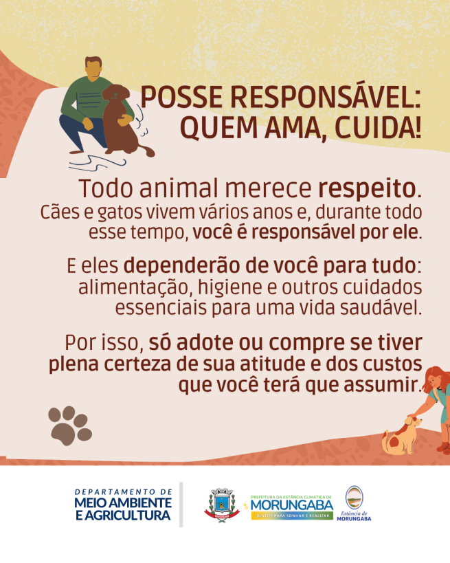 POSSE RESPONSÁVEL: QUEM AMA, CUIDA!