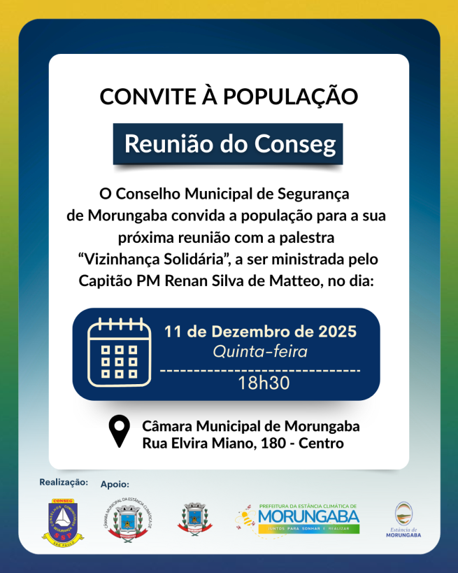 Vizinhança solidária: juntos pela segurança de Morungaba