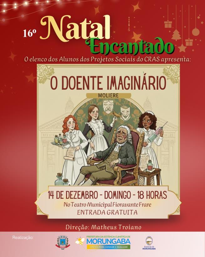 O Doente Imaginário: comédia e sátira no teatro municipal