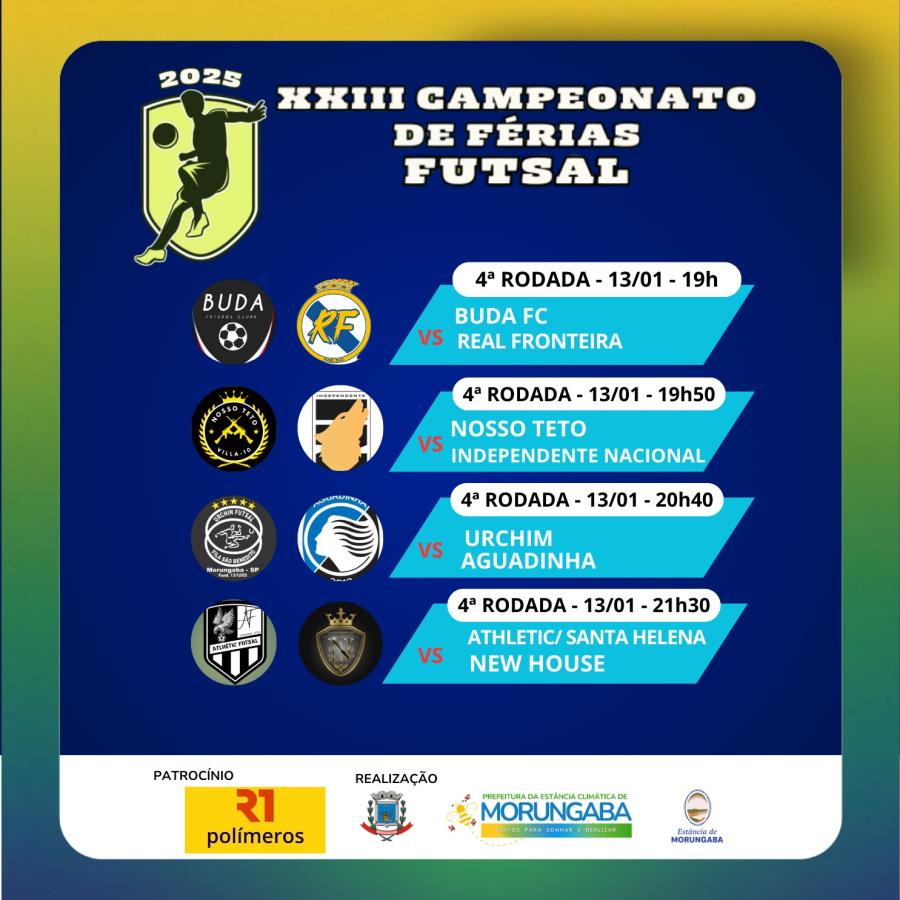 XXIII Campeonato de Férias de Futsal - 4° rodada