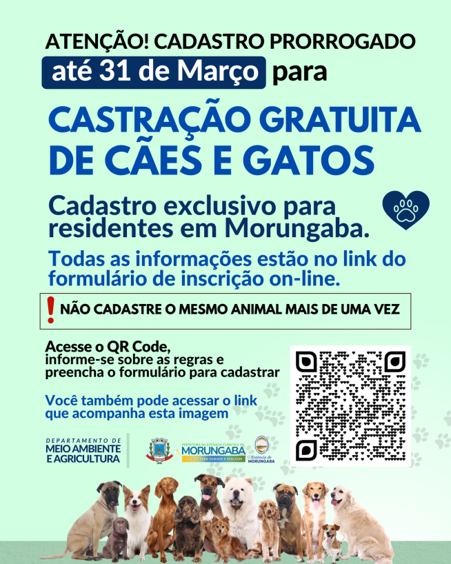 BOAS NOTÍCIAS PARA QUEM AMA SEUS PETS EM MORUNGABA!