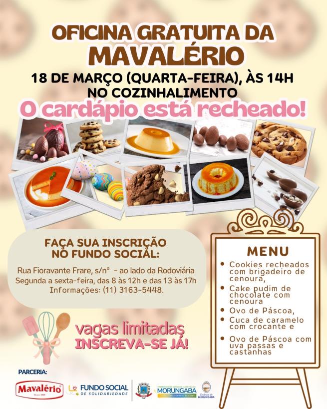 OFICINA GRATUITA DA MAVALÉRIO