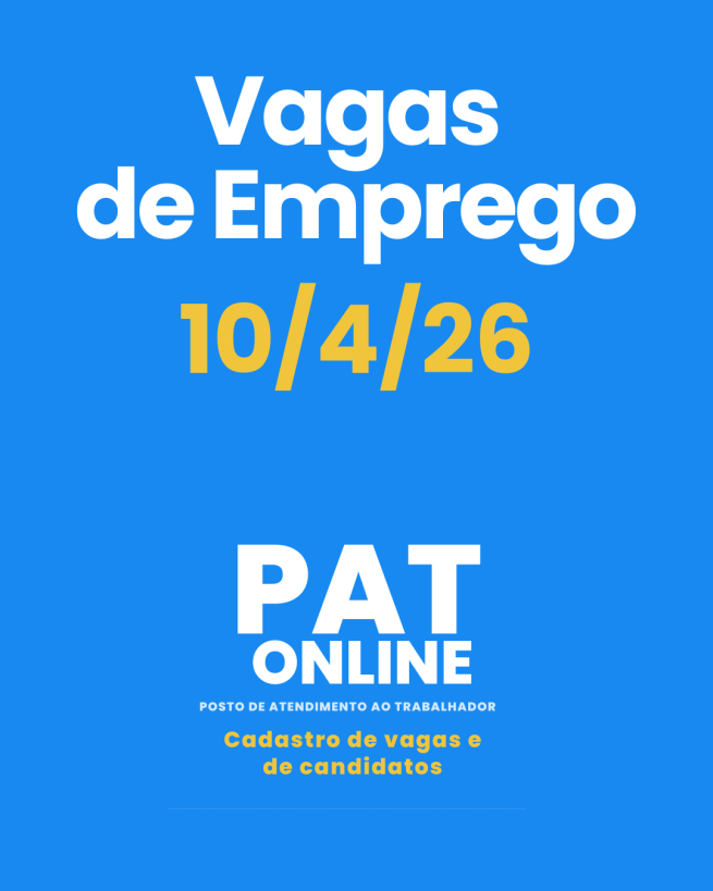 VAGAS DE EMPREGO – PAT MORUNGABA