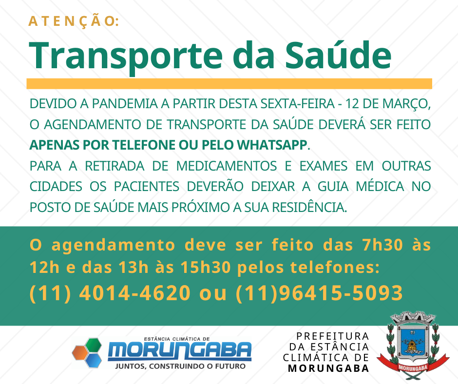 Agendamento de transporte da saúde
