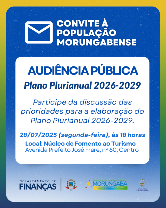 Convite à população morungabense