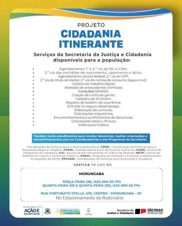 PROJETO CIDADANIA ITINERANTE: