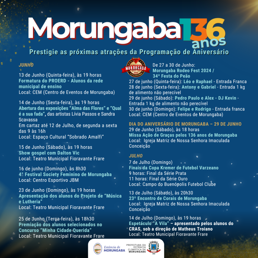 Morungaba celebra 136 anos