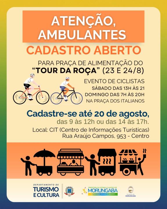 ATENÇÃO, AMBULANTES!