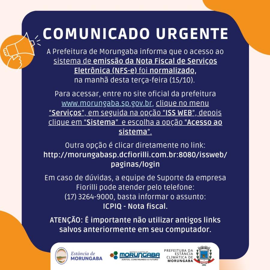 COMUNICADO URGENTE