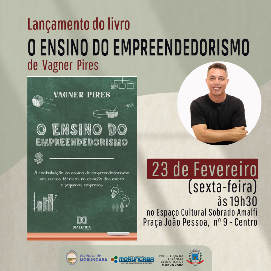 Professor Vagner Pires lança seu primeiro livro “O Ensino do Empreendedorismo”