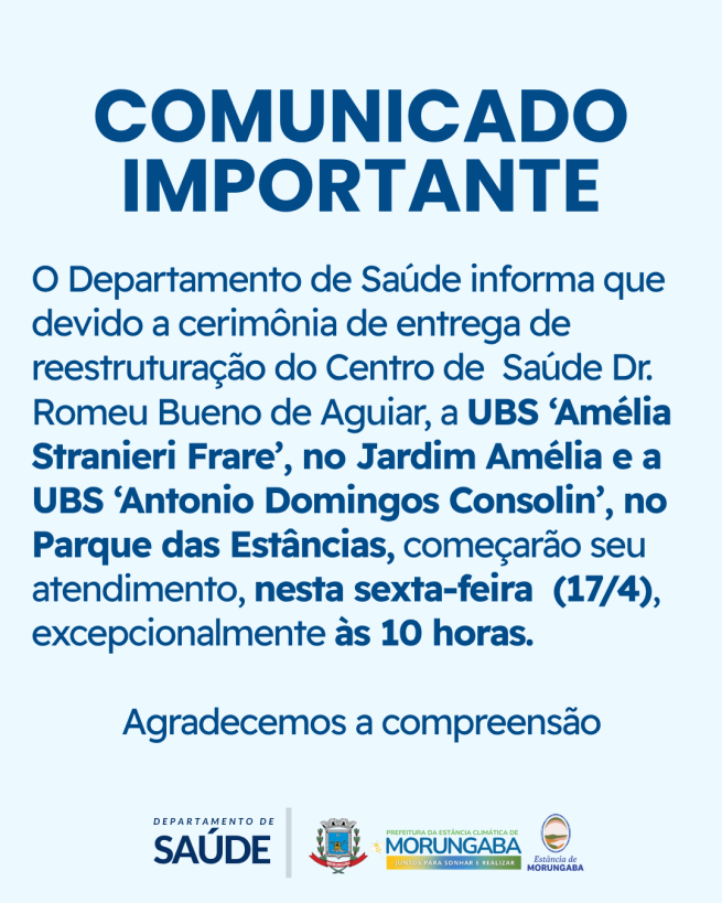 COMUNICADO IMPORTANTE