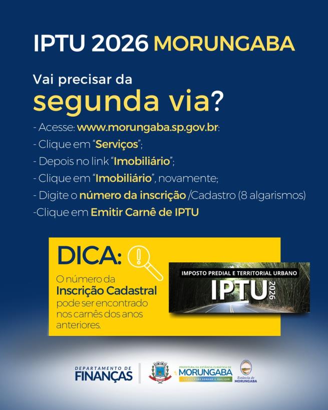 IPTU 2026: FACILIDADE E TRANSPARÊNCIA NA ESTÂNCIA DE MORUNGABA