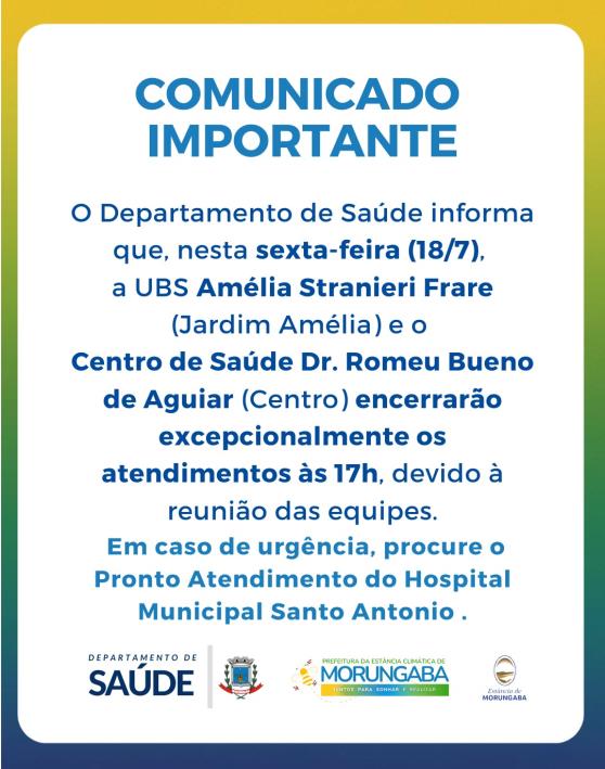 Comunicado importante