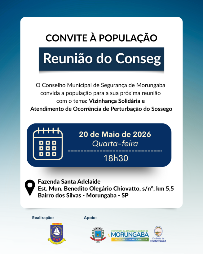 CONVITE À POPULAÇÃO - Reunião do Conseg