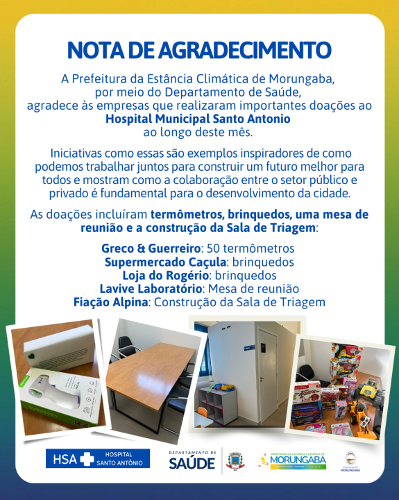 Nota de agradecimento