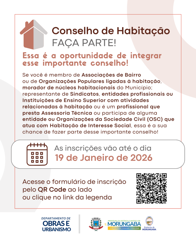 Conselho de Habitação - faça parte!