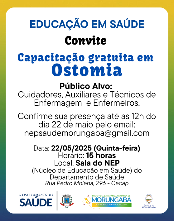 Capacitação gratuita em Ostomia