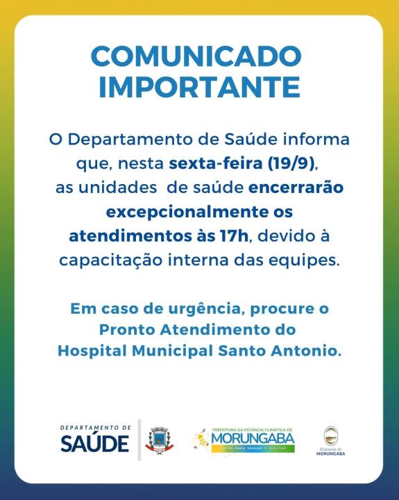 COMUNICADO IMPORTANTE
