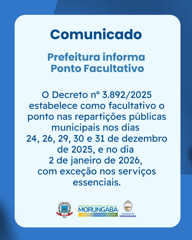 COMUNICADO - PONTO FACULTATIVO