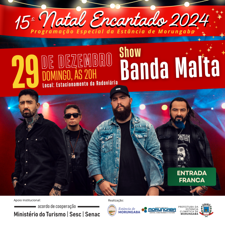 Banda Malta em Morungaba no dia 29 de dezembro