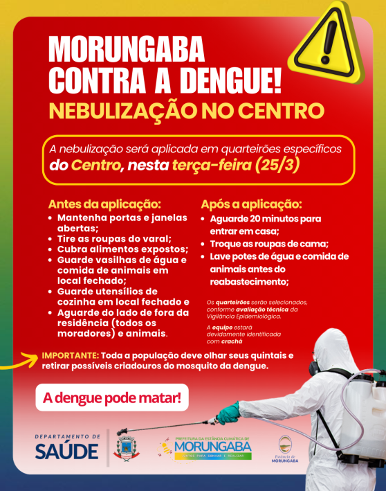 Nebulização no centro nesta terça (25/3)