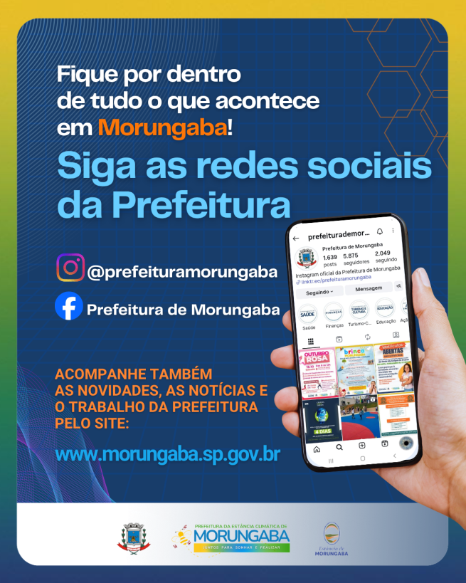 FIQUE POR DENTRO DE TUDO O QUE ACONTECE EM MORUNGABA!