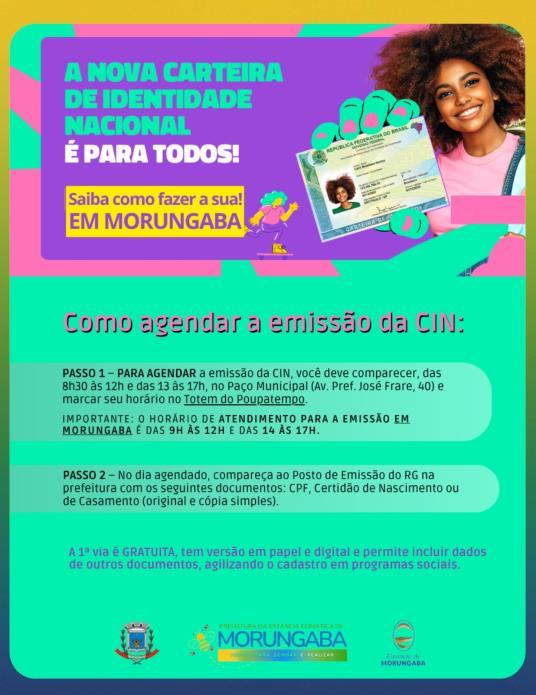 📢 A NOVA CARTEIRA DE IDENTIDADE NACIONAL (CIN) É PARA TODOS!