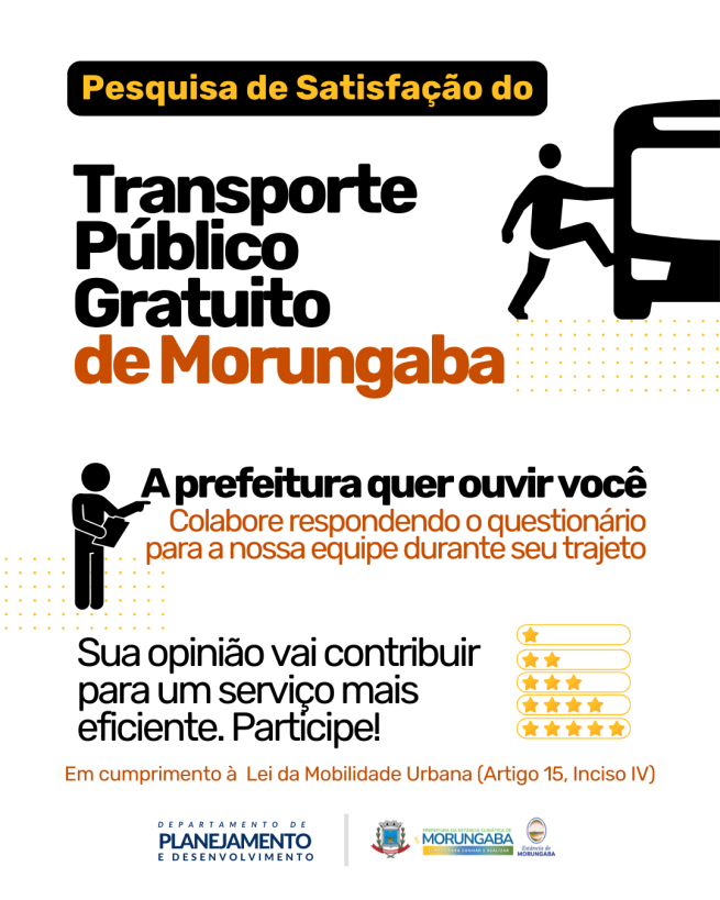 SUA OPINIÃO VALE MUITO PARA A NOSSA CIDADE!