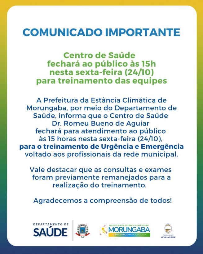 COMUNICADO IMPORTANTE