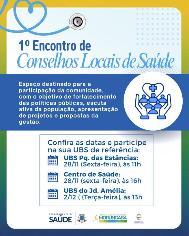 1º ENCONTRO DE CONSELHOS LOCAIS DE SAÚDE