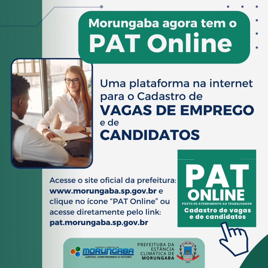 Prefeitura de Morungaba anuncia “PAT Online” - Prefeitura de Morungaba