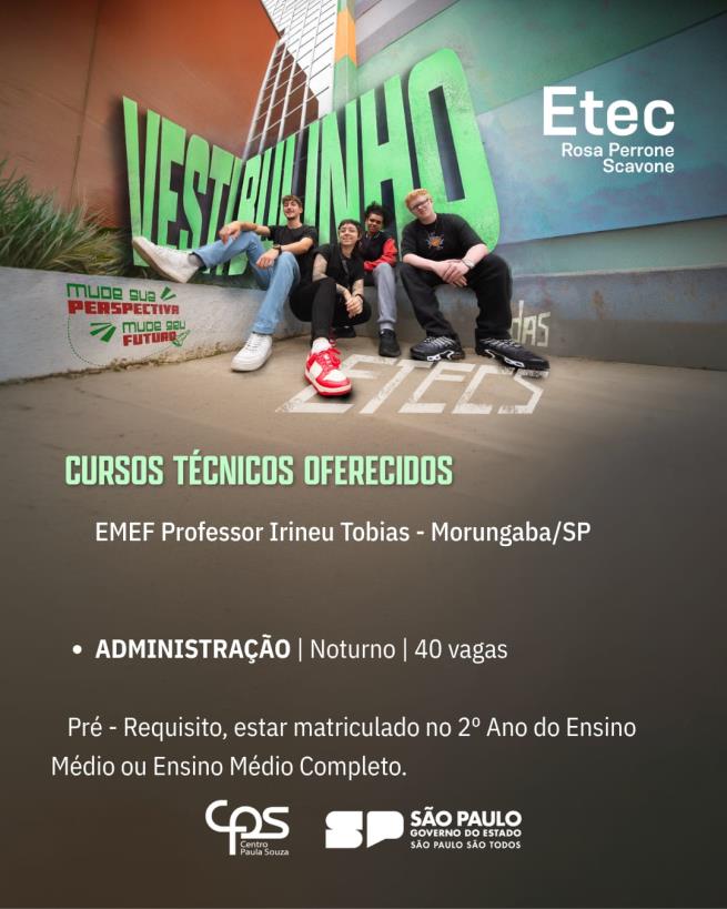 MUDE SUA PERSPECTIVA: ETEC EM MORUNGABA!