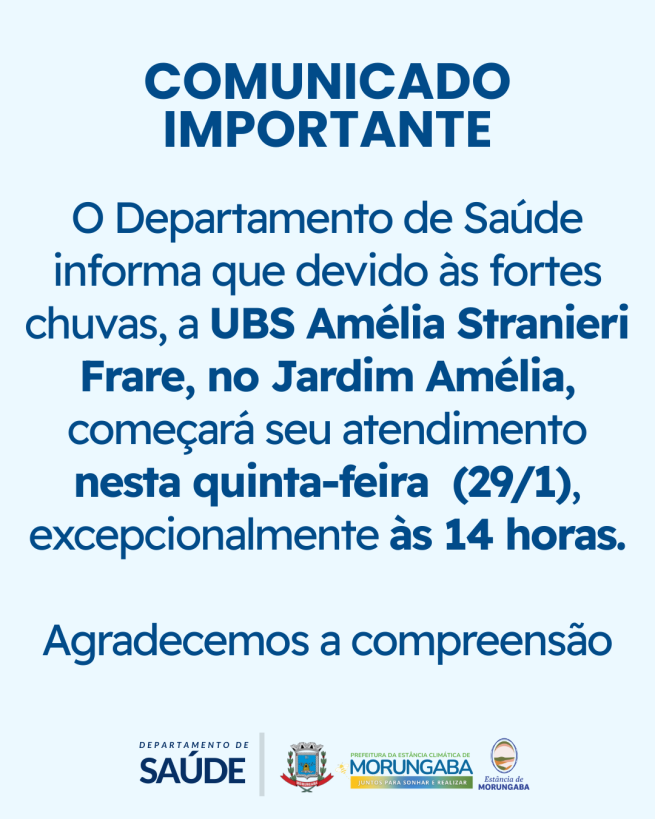 COMUNICADO IMPORTANTE